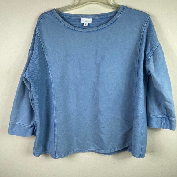 J. Jill Blue 3/4 Length Lite & Soft Ribbed sweater size 1X - Picture 6 of 7